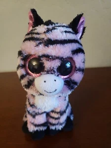 Peluche Ty Beanie Boos The Zebra ZOEY 5" Rosa Negro - Imagen 1 de 4