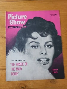 Picture Show Magazine March 12th 1960 Sophia Loren Cover - Imagen 1 de 2