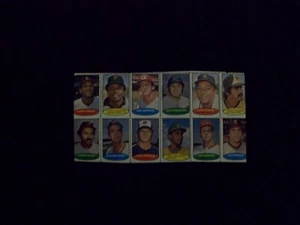 1974 TOPPS STAMPS UNCUT SHEET 12 STAMPS w/GAYLORD PERRY,SANDY ALOMAR,TOMMY DAVIS - Picture 1 of 2