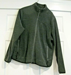 Old Navy-Black Solid Soft Jacket-Athletic full Zip-up w/side pockets & inside po - Picture 1 of 12