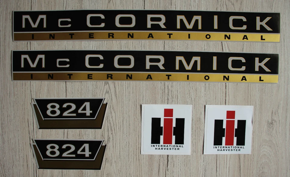 IHC / Mc Cormick Aufkleber international 824 Gold Logo Emblem Sticker Label kurz - Bild 1 von 1