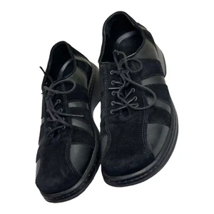 DANSKO Oxford Lace Up Comfort Shoe Folly Suede Leather Black SZ 42 - Sz 11.5-12 - Picture 1 of 10
