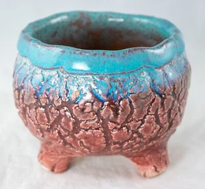 Round Handmade Bonsai Pot, Cactus & Succulent Planter - 4.5"x 4.5"x 3.5" + Mesh - Picture 1 of 4