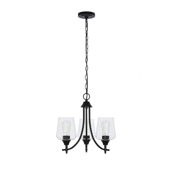 Hampton Bay Pavlen 3-Light 18 in. Rustic Bronze Hanging Candlestick Chandelier - Image 1 of 4