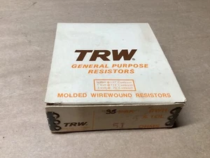 TRW Axial 0.51 OHMS Wirewound Resistor BWH 5% (QTY OF 35) #112L144*CO - Picture 1 of 4