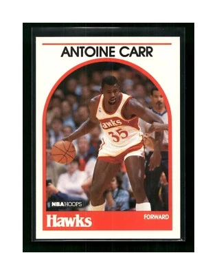 1989-90 Hoops Atlanta Hawks Basketball Card #278 Antoine Carr - Image 1 of 4