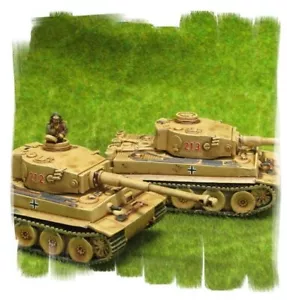 ¡Pintado! - Pelotón Tigre Alemán (2 vehículos) - 15mm Segunda Guerra Mundial Llamas de Guerra - Imagen 1 de 2