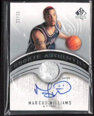 2006-07 SP Authentic #RAP-MW Marcus Williams Rookie Authentics Patch Auto /30 - Image 1 of 2