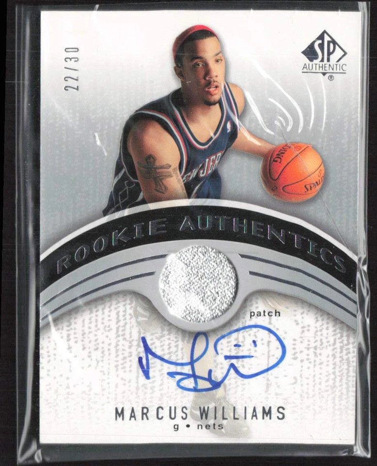 2006-07 SP Authentic #RAP-MW Marcus Williams Rookie Authentics Patch Auto /30 - Image 1 of 2