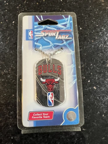 Chicago Bulls Thick Metal NBA team logo dogtag Necklace foco Cover