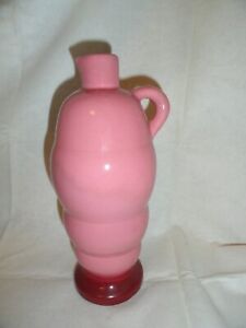 Empty Pink Mohawk Pottery Anisette liqueur decanter Detroit Mi No Stopper
