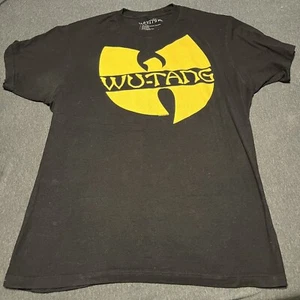 Wu-Tang Clan Logo Black Shirt Mens Size L Rap Hip-Hop RZA GZA Method ODB WU   - Picture 1 of 4