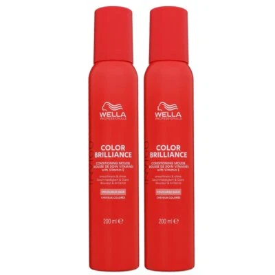 Wella Invigo Color Brilliance 2 x 200 ml Conditioning Mousse Schaum für colorier