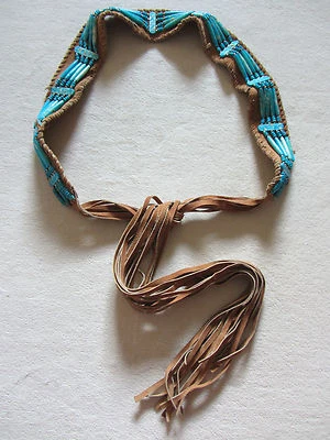 Gürtel Bindegürtel Wildleder beige camel Western Fransen Leder Ethno NEU - Bild 1 von 4