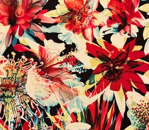 JEAN PAUL GAULTIER Barbade Floral Polyester Remnant New - Picture 1 of 1