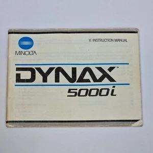 Minolta Dynax 5000i Camera Original Instructions User Manual, 1989,  English - Picture 1 of 8