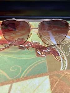 Tahari Sonnenbrille Pilotenbrille Roségold Nude Braun Rosa Gläser mit Farbverlauf - Bild 1 von 3