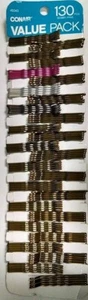 Conair 130 PCS Bobby Pins Brown with Multi-Color 49343 - Picture 1 of 1