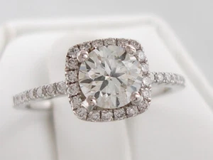 1.22 CTW ROUND CUT LAB GROWN DIAMOND RING I VS2  CERTIFIED $2,390 - Picture 1 of 3
