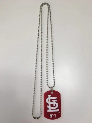 ST. LOUIS CARDINALS MLB SPORTAGZ FLEXIBLE DOG TAG NECKLACE FOREVER COLLECTIBLES - Image 1 of 3