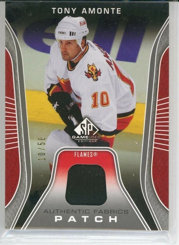 2006-07 UD SP GAME USED TONY AMONTE PATCH 10/50 Jersey # Authentic Fabric Flyers - Image 1 of 1