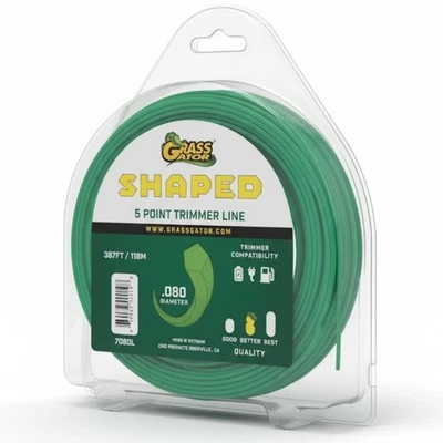 7080 Shaped Trimmer Line | 5-Sided 0.080 Inch Diameter | 387 Feet Large Donut... - Image 1 of 4
