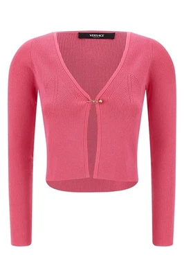 VERSACE Safety Pin Pink Cardigan New & Authentic - Image 1 of 3