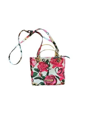 ALDO цветочный сумочки Дамская сумка ручки регулируемый ремень слоновой кости розовый зеленый и черный - Изображение 1 из 3