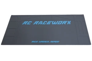 RC Raceworx Original Pit Mat 18x36 - Gray and Blue - Picture 1 of 6