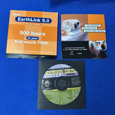 (3) Vintage Earthlink Internet Service Install CD's Discs Software PC Window - Image 1 of 4