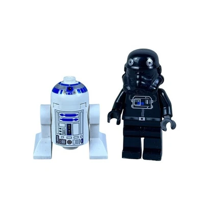 LEGO Star Wars R2 D2 y TIE Fighter Pilot Minifigura Lote Trilogía Original Años 2000 Foto 1 de 4