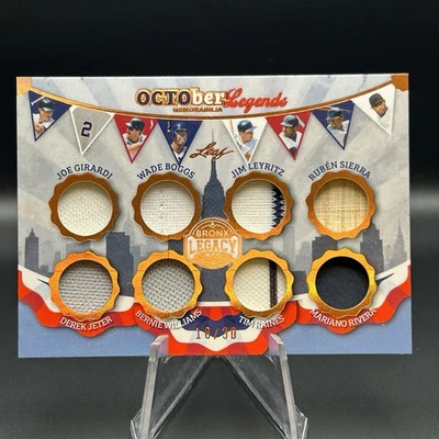 2025 Bronk Legacy October Legends 8 Relic Jeter/Rivera/Boggs/Raines + 4 /30 - Image 1 of 4