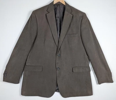Tasso Elba Mens Brown Blazer Jacket 46L Classic Fit Two Button Fully Lined - Image 1 of 4