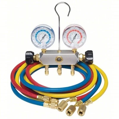 Refrigeration Manifold Gauge Set Liquid Filled Gauges RI2R22R502, 72" Free Ship - Image 1 of 3