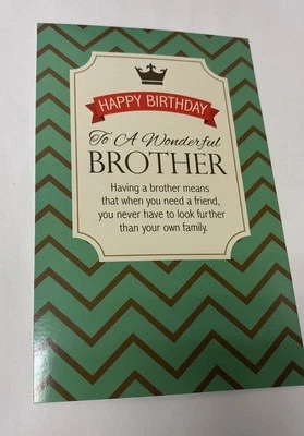 Tarjeta de felicitación Stockwell Birthday Wonderful Brother You’re Loved 5’x7.75” Foto 1 de 4