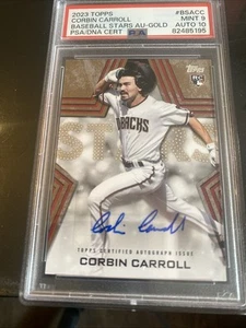 2023 Topps Series 1 - Gold Auto #BSA-CC Corbin Carroll PSA 9 Auto 10 - Picture 1 of 1