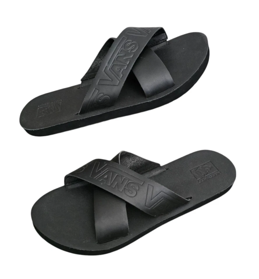 Sandalias chanclas VANS negras con correa cruzada para mujer talla 10 VN0A4U1ZXX8  Foto 1 de 4