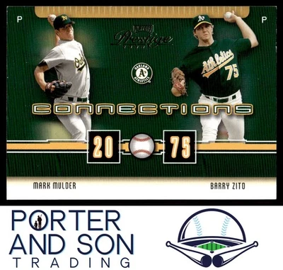Mark Mulder / Barry Zito Connections 2003 Playoff Prestige #C-47 Athletics Foto 1 de 2