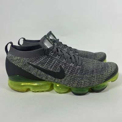 Nike Air VaporMax Flyknit 3 Men’s Size 14 Volt Neon Grey  Comfort Running Max - Image 1 of 4