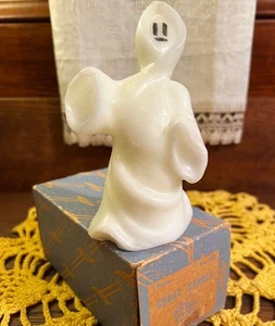 RARE Antique Vintage Halloween Ghost Wax Candle Decoration, Original Box Emkay! - Picture 1 of 13