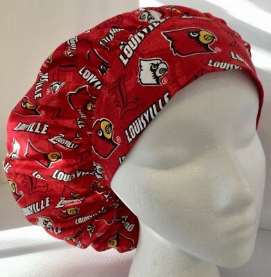 Louisville Cardinals Scrub Cap Large Bouffant Medical Surgery Hat Chef Dental - Image 1 of 4