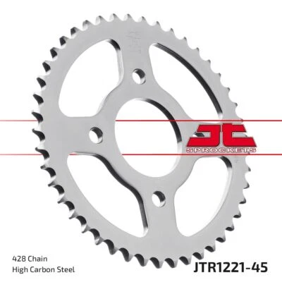 Honda CBR 125 R 2011-2016 JT Natural Rear Sprocket 45T 428 JTR1221.45 - Imagem 1 de 4