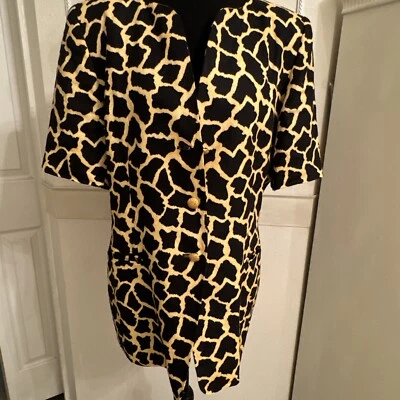 Vintage Escada Animal Print  Jacket Blazer Large 8/10 Margaretha Ley - Image 1 of 4