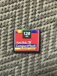 Vintage - SanDisk 128 MB CompactFlash Memory Card - Picture 1 of 2