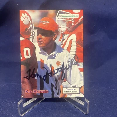 Ken Hatfield Clemson Tigers Autographed Card - Image 1 of 2