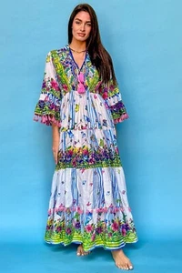 Antica Sartoria Sommer boho hippie ibiza Maxikleid S, M, L, XL - Bild 1 von 4