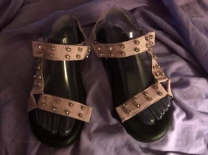 Torrid Pink Rhinestone Studded Strapped Sandals Sz 8.5ww - Picture 1 of 7