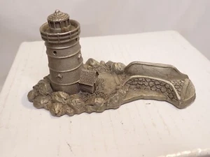 Fort Pewter Nautical Seaside Lighthouse Watchtower Almost 5" long Harbor Bridge - Picture 1 of 6