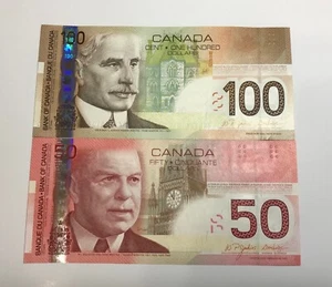 CANADA ISSUES OF 2001 TO 2006 $5, $10, $20, $50, $100. 5 UNC NOTES #017 - Picture 1 of 4