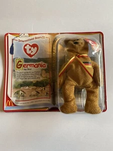 Mcdonalds ty beanie babies 1999 Germania Bear new in package  - Picture 1 of 4